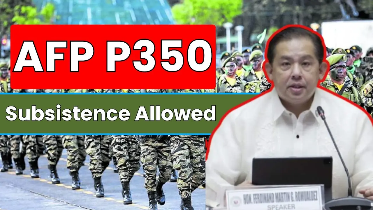 AFP P350 Subsistence Allowed